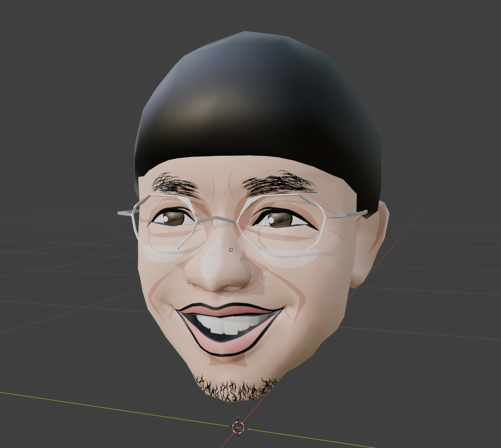 Generated 3D caricature avatar head