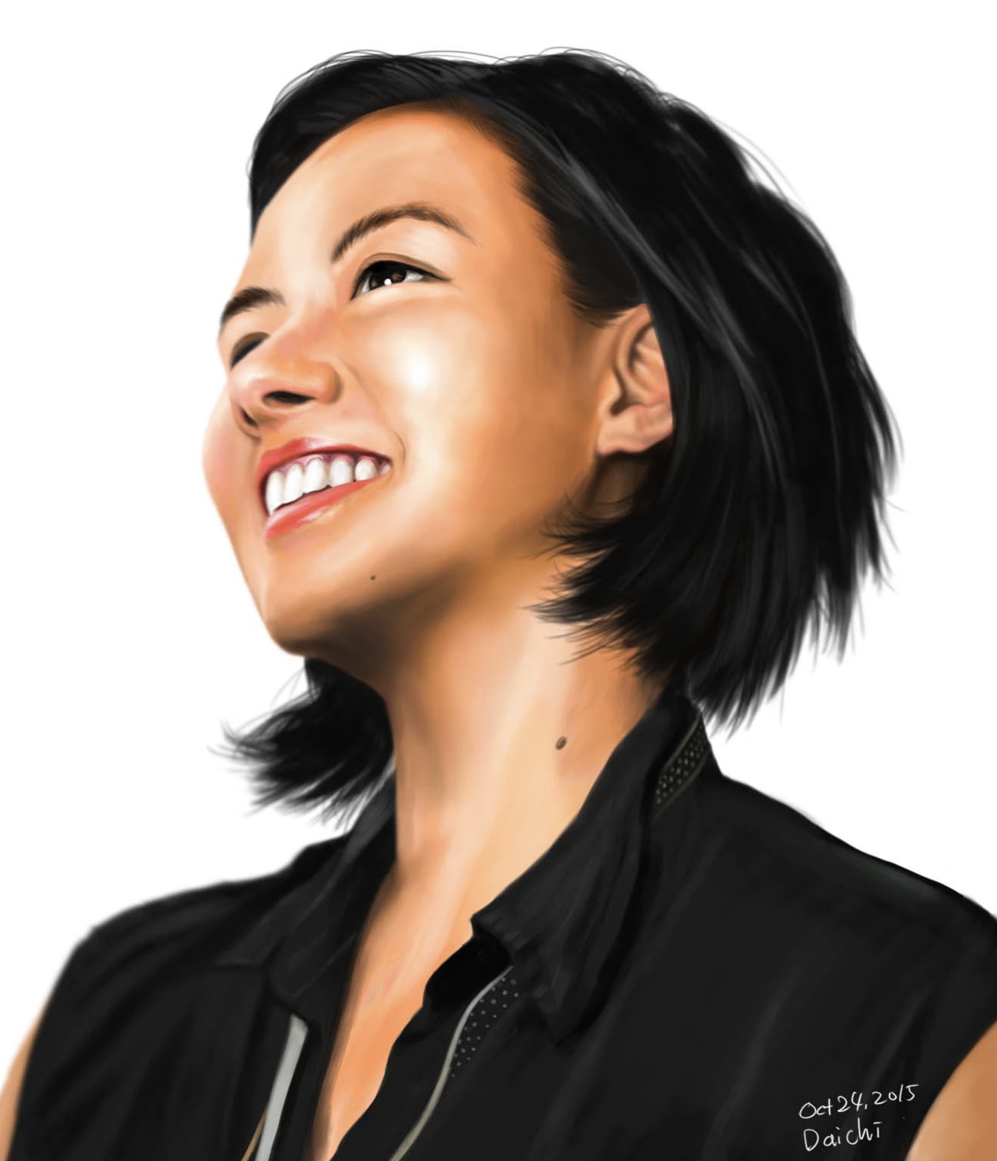 Portrait painting created in Photoshop