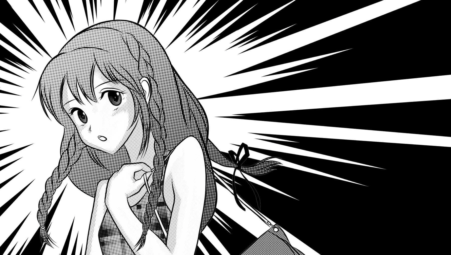 Speed and zoom lines added to a manga illustration with Comic Kit